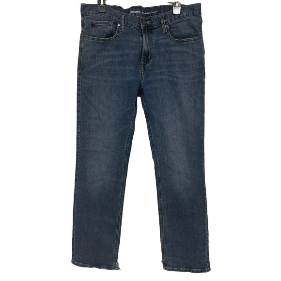 Old Navy Other - OLD NAVY STRAIGHT /DROIT Jeans Medium Wash Denim Mens 34 X 32